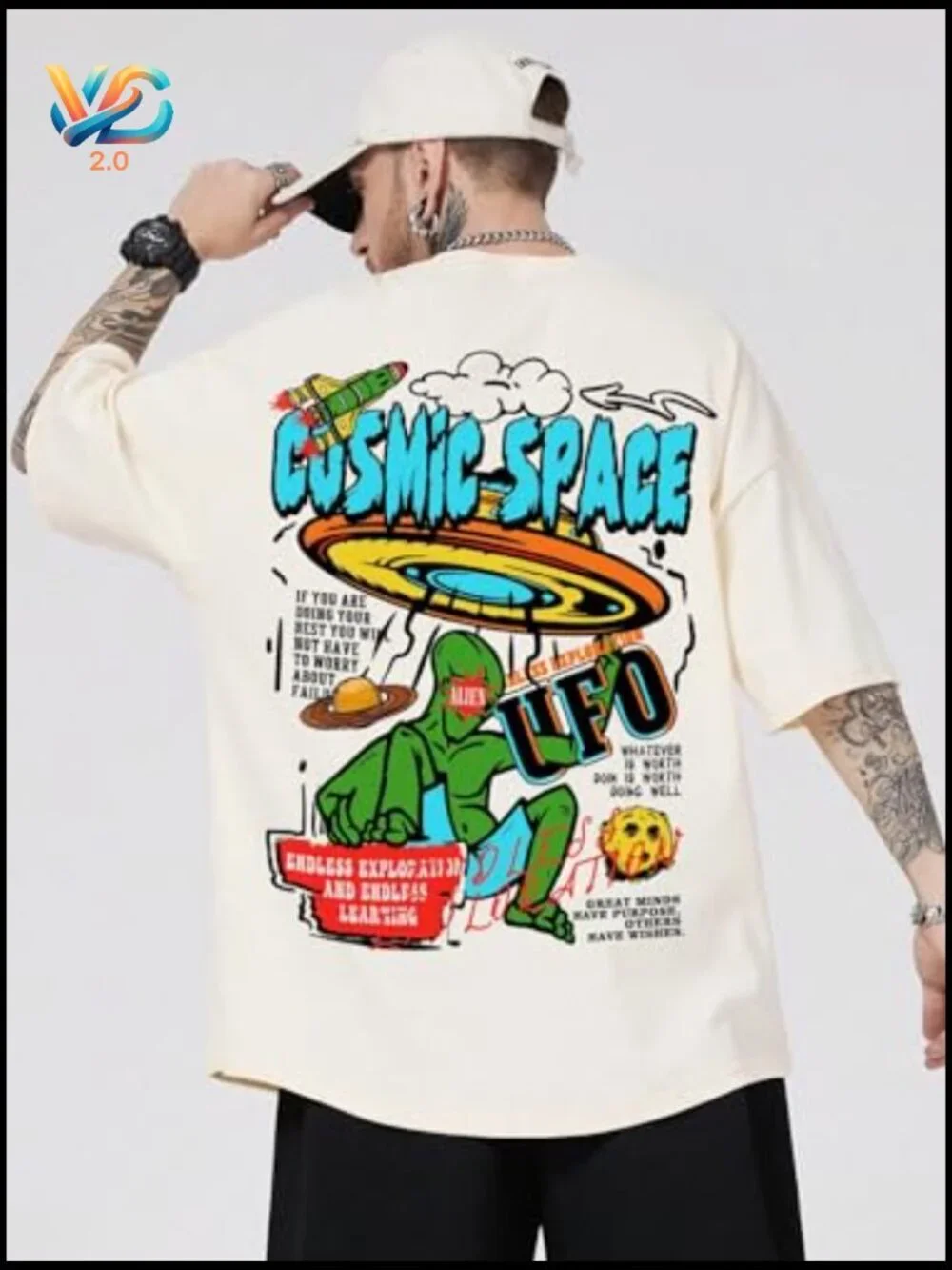Men's Oversized Vintage Y2K Graphic Tee T-Shirt Streetwear Unisex